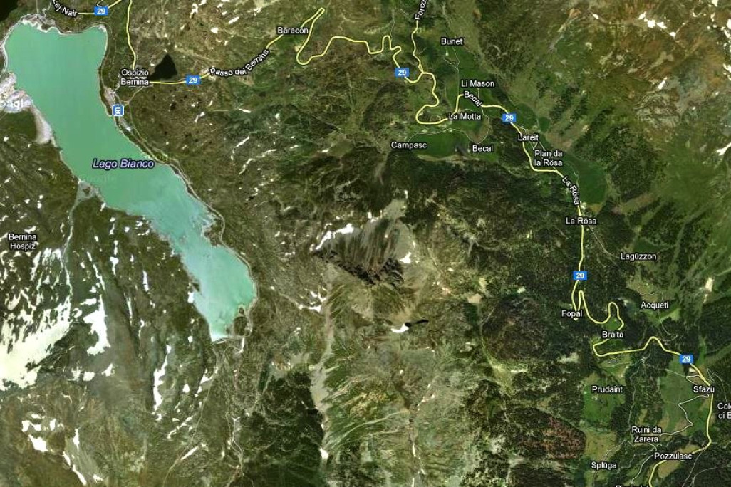 Sfazu, Wasserstollen Bernina, Google Map